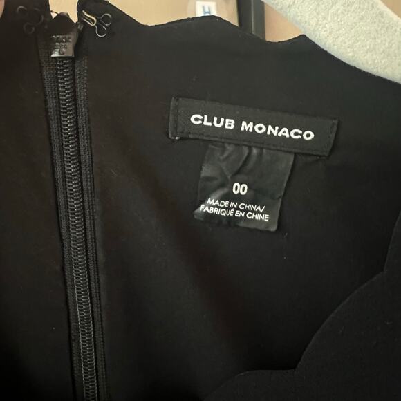 CLub Monaco‎ Office Wear Black Dress Sheath Style Scallop Detail - Picture 5 of 8